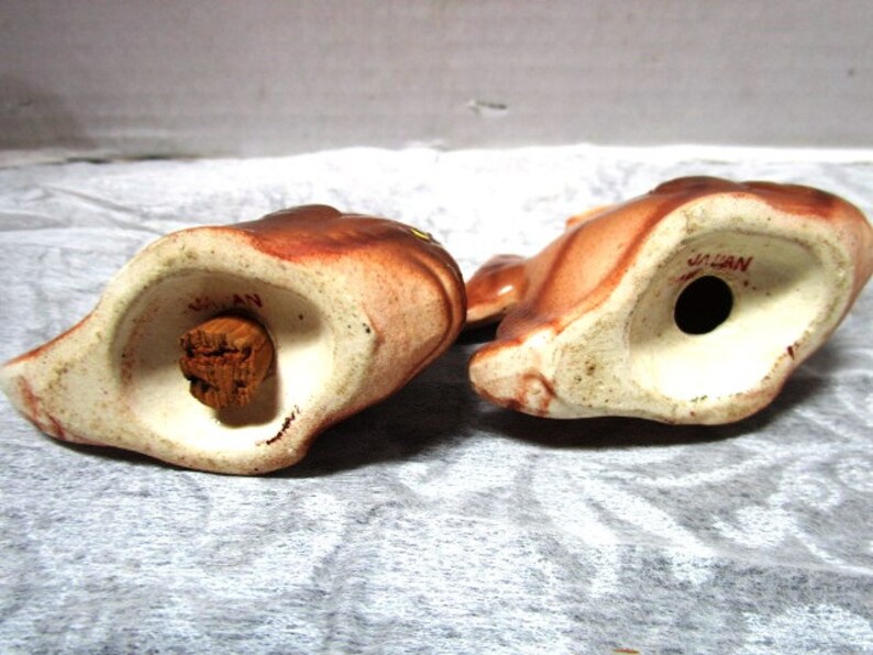 Vintage Salt and Pepper Shakers Brown FISH Japan Mermaid Etsy