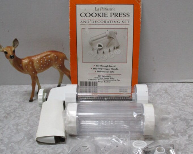 Vintage La Patisserie Cookie Press Decorating Set, Kuhn Rikon