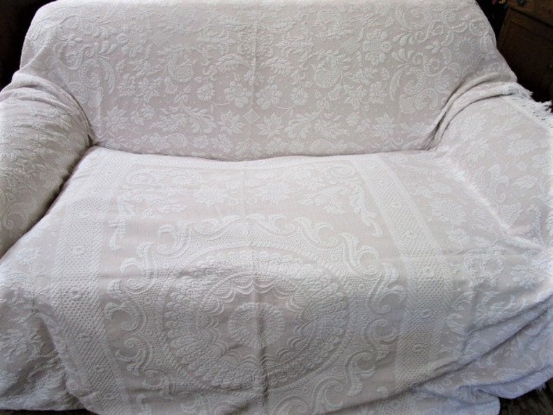 Vintage Matelasse Bedspread W/ Fringe Bates Queen Elizabeth Etsy