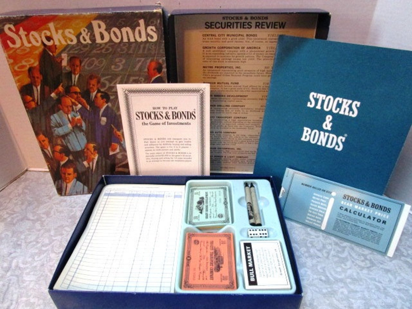 Vintage Stocks and Bonds Stock Market Game 3M Bookshelf Games Etsy
