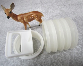 Vintage Tupperware Burger Press & Freezer Keepers: 7-Piece Set
