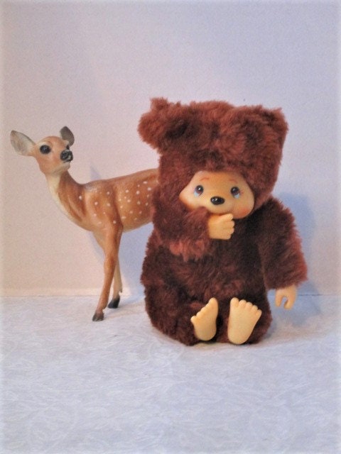 Vintage Tubby, Russ Item No. 229, Thumb Sucker Plush Monkey