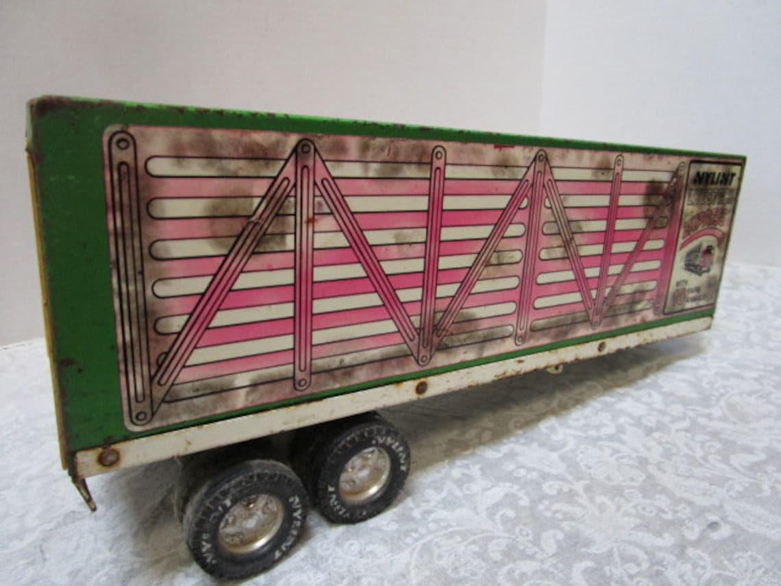 Vintage Metal Toy Truck Trailer Structo Auto Haulaway Etsy