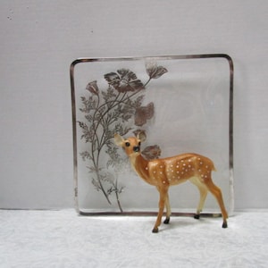 Vintage Plate, Sterling Silver Overlay Crystal, Flanders Poppy, Silver ...