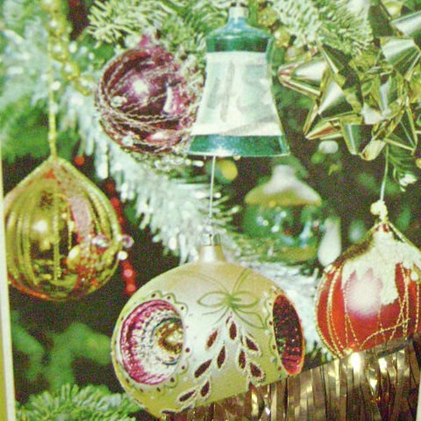 Tinsel, Gold, Icicles, Christmas Tree Decoration, West Germany, Retro Package, Holiday Sparkle, Assemblage Altered Art Project