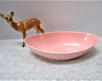 CHOICE Vintage Pink or Brown Melmac Canoe Oval Bowl, Melamine Serving Bowl, Retro, Mad Men, Dinner, Snacks, Vegetables, Baby Shower