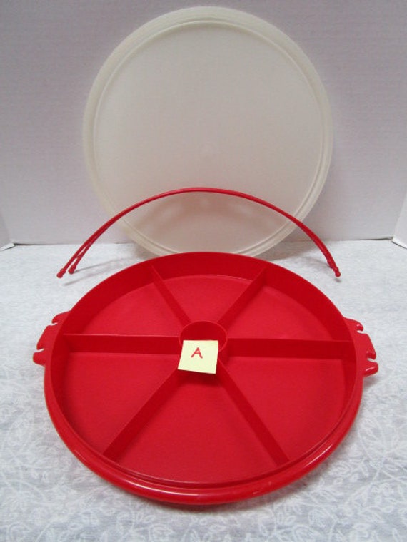 CHOICE Vintage Tupperware Red Lid / Shear Container. #405 Large