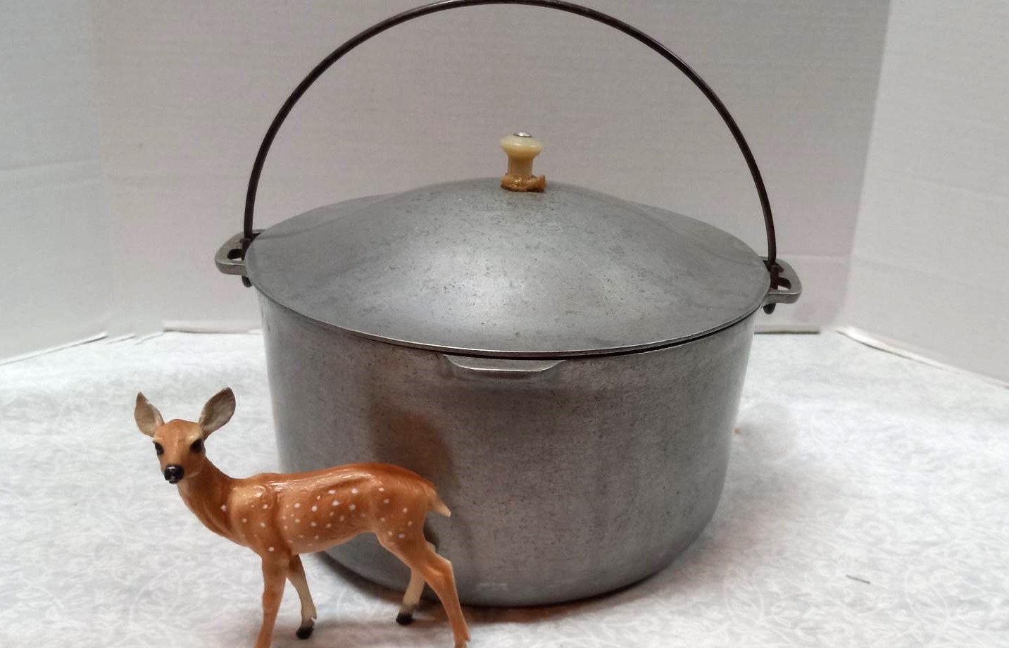 Vintage Majestic Cookware 6 Quart Aluminum Dutch Oven Pot & Lid W/ Bail  Handle