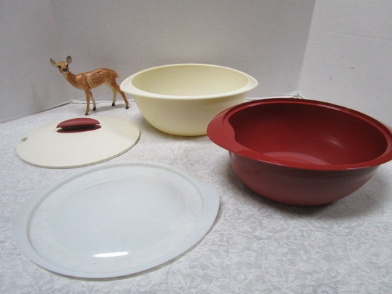 Vintage Tupperware Open House Oval Insulated Server 4946A, 4 PC