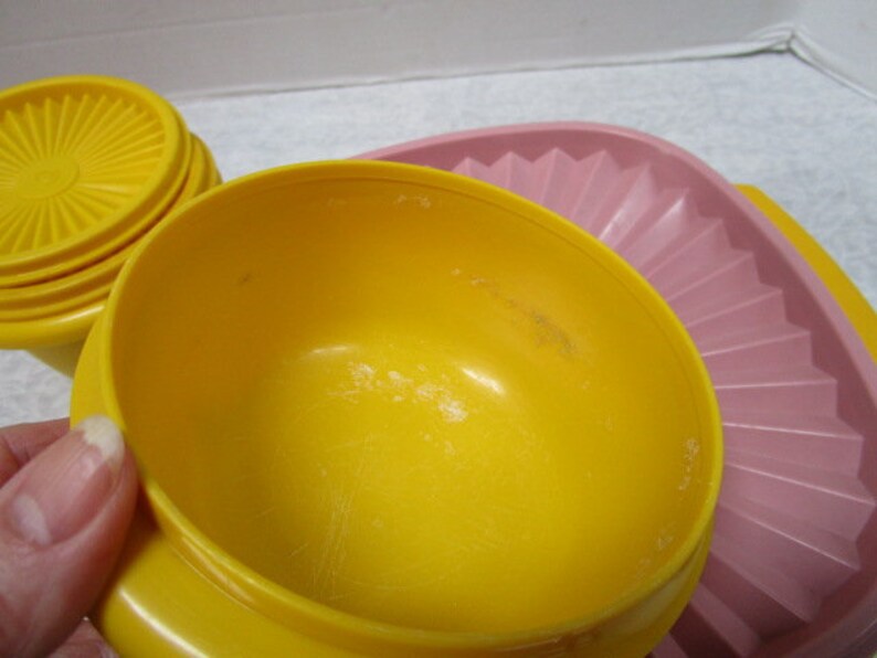 3 Vintage Mustard Yellow Tupperware Bowls 2 Quart 886 AND Etsy