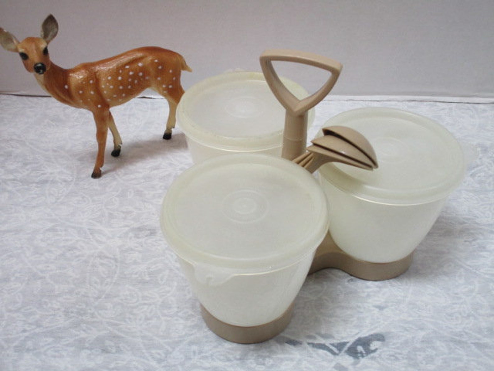 Vintage Tupperware Condiment Caddy Complete 10 Piece Set W/ Etsy