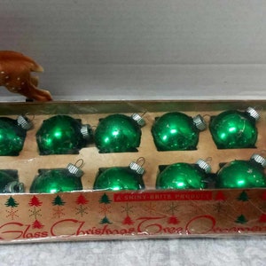 CHOICE BOX of 9 Vintage Coby Ornaments w/ Stencil Glitter, Christmas Tree Retro Decor, USA Made, Grandma's Attic Treasures, Butterfly, Grape image 8