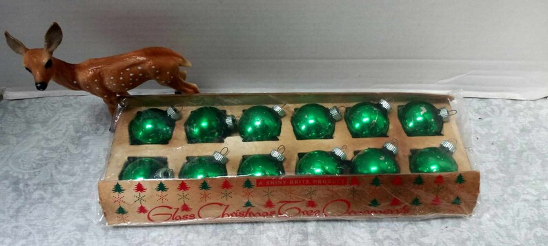 CHOICE BOX of 9 Vintage Coby Ornaments w/ Stencil Glitter, Christmas Tree Retro Decor, USA Made, Grandma's Attic Treasures, Butterfly, Grape image 8