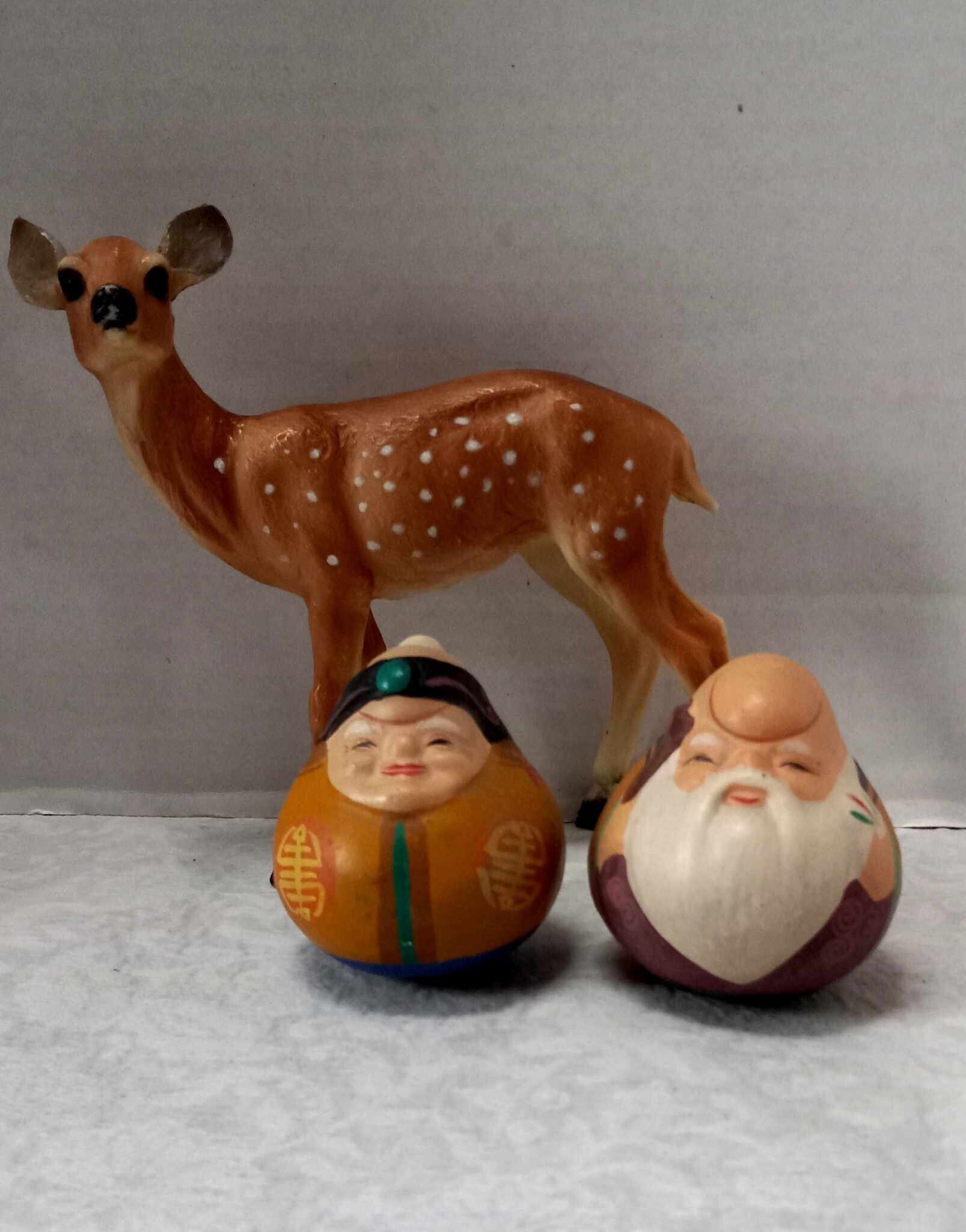 Pair Asian Wuxi Clay Roly Poly Figurines, Pudgy Married Couple, Rattles Shakers, Traditional Character Social Studies Culture, Ethnic
