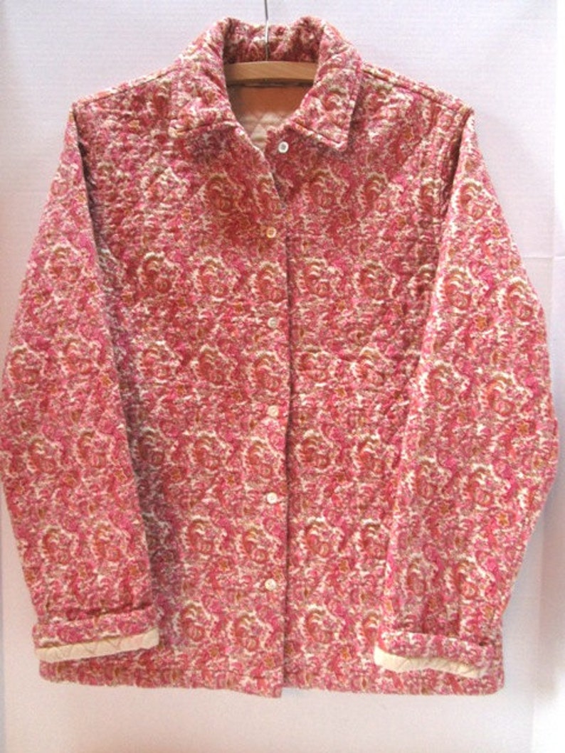 Hearts Stars Flowers Vintage Corduroy Jacket w Appliques by Khaki Rose Soft Casual Comfortable Elementary Art Teacher Costume Size XL