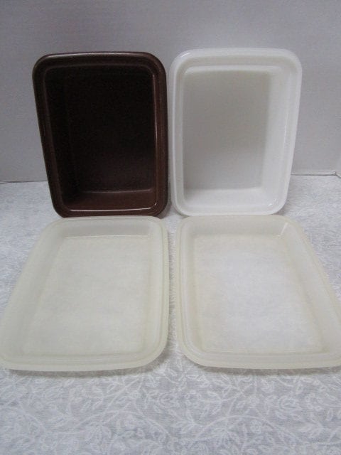 Tupperware Freeze N Save Ice Cream Keeper Container With Lid #1254-6 Almond