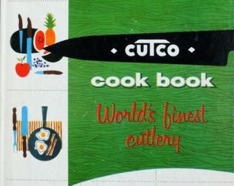 Vintage Cutco Cook Book, Meat + Poultry, 1961 Cookbook by Margaret Mitchell, Illustrated by Frank Marcello, MCM Historical Research Set Prop