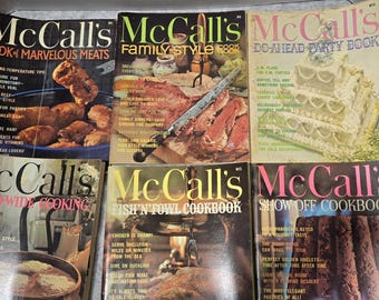 YOUR CHOICE REPLACEMENT Vintage McCall's Cookbook Collection Paperback Volumes or Plastic Case