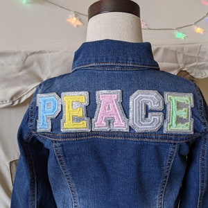 Faux Chenille Varsity Font Block Letter Patch