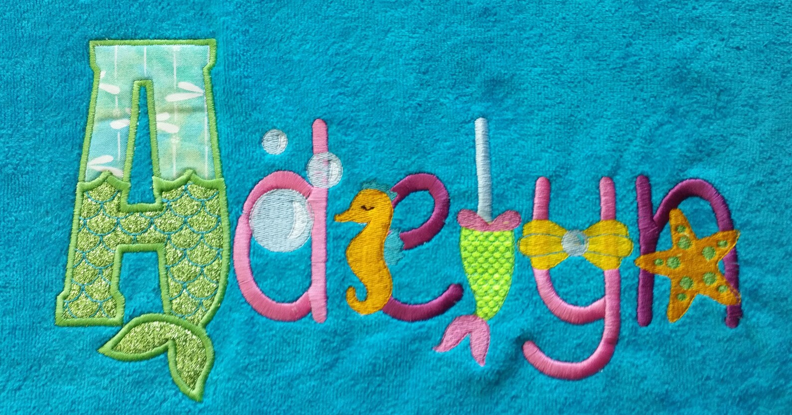 Personalized Beach Towel, Kid's Beach Towel, Mermaid Theme Beach Towel ...