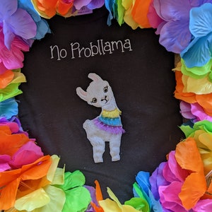 No Probllama Kid&#39;s Tee, LLama Shirt, Alpaca Shirt