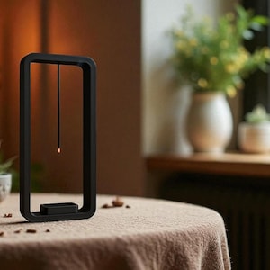 Backflow Incense Burner – Sandalwood Scented  Waterfall Incense Holder – 1 Piece, Black & Beige