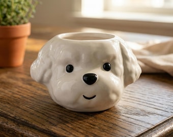 Dog Mug - Embossed Ceramic Cup, Dog Lovers