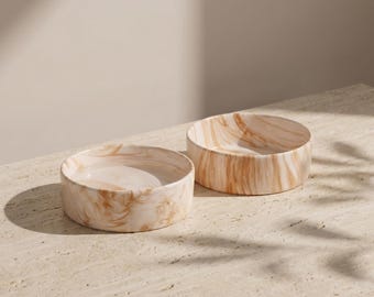 Pet Food & Water Bowl Set - Ceramic, No-Slip, Modern Cat/Dog Bowls