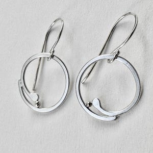Unique Silver Hoops Swirl