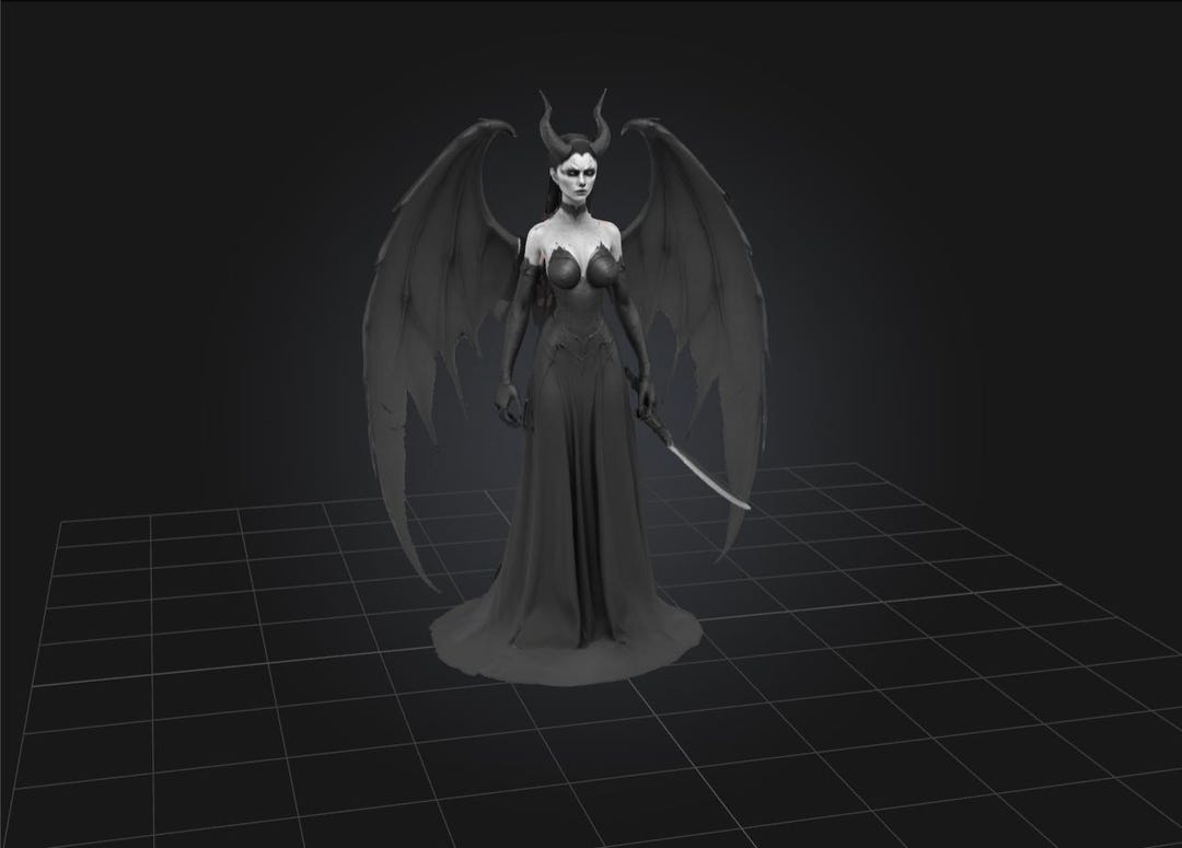 Lilith Bundle Lilith | the Queen of Nightmares | 3D Model & 2D Art Bundle - Etsy