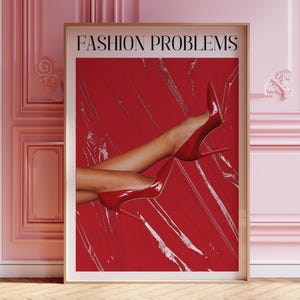 Magazin-Retro-Poster, High-Heels-Poster, psychedelische Kunst, Vogue-Druck, Trippy-Kunst, trendige Retro-Wandkunst, Mode-Posterdruck, Mode-Wandkunst