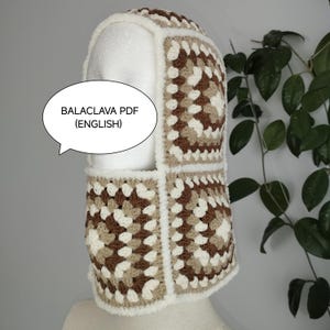 Crochet Balaclava Pattern: Granny Square Style (English PDF)