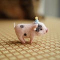3 Inches Mini Decor·Needle Felted Pig·Christmas present·Felted Animal Sculpture·Pet Memorials·Christmas Tree Pendant·Pet Replica Pig
