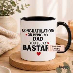 Gefeliciteerd dat je mijn vader bent - Grappig papa-cadeau - Grappige mok voor papa