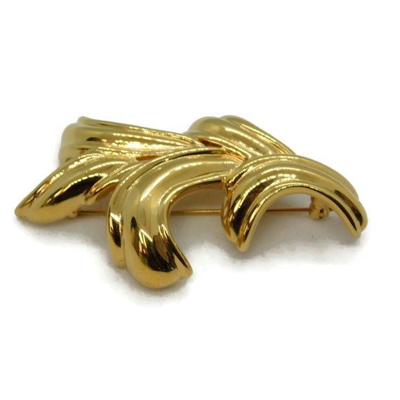 MONET Gold tone Abstract Brooch/Pin - image 3