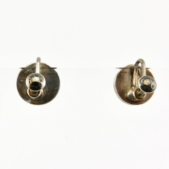 1950s ED LEVIN Modernist Sterling Screw backs Ear… - image 9