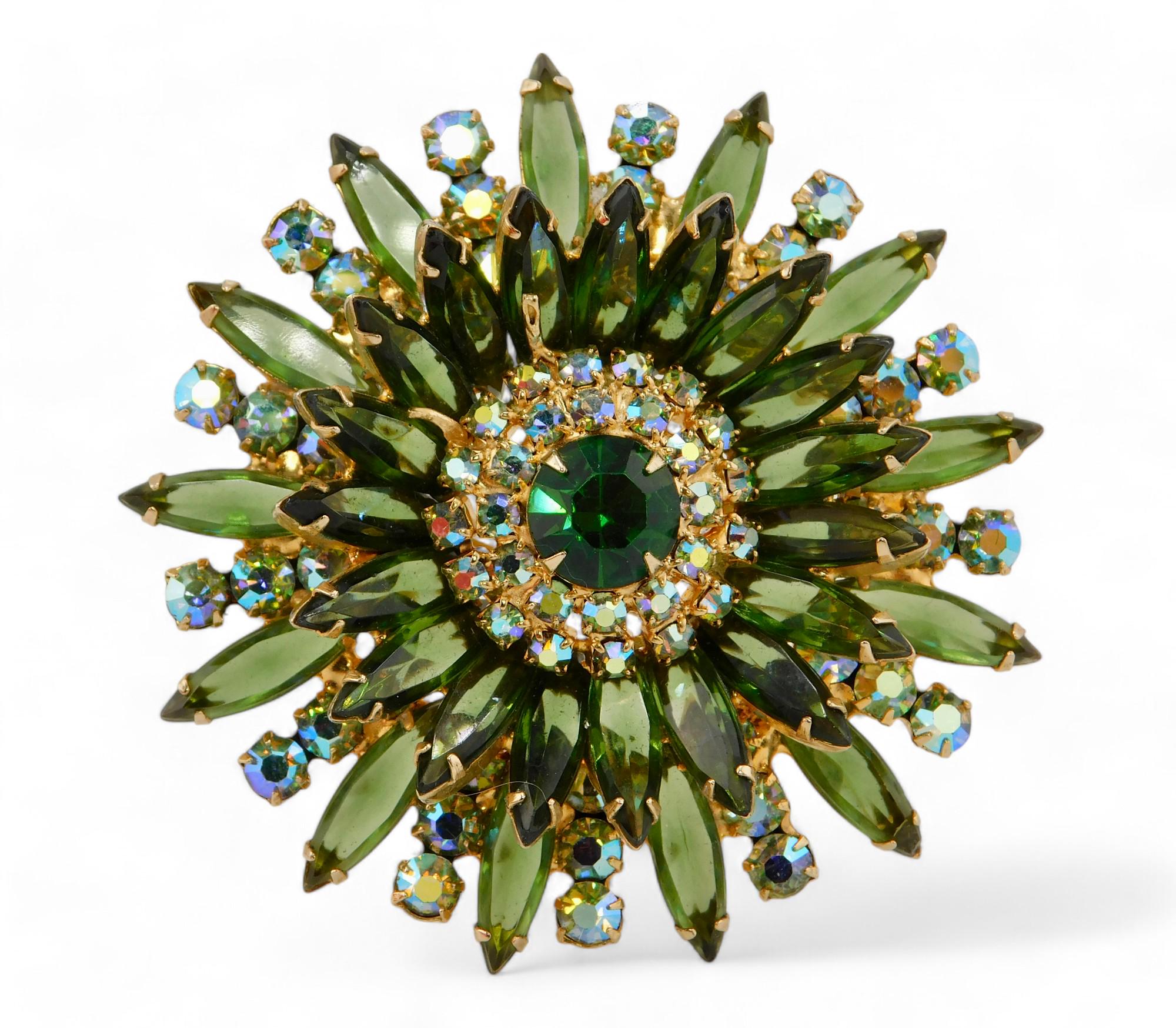 Vintage JULIANA D&E AB Aurora Borealis Rhinestone Brooch