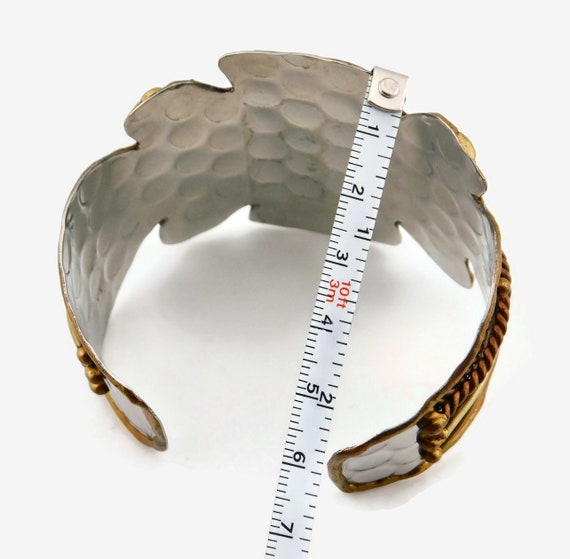 Mixed Metal Hand Made Boho Cuff Bracelet. - image 9
