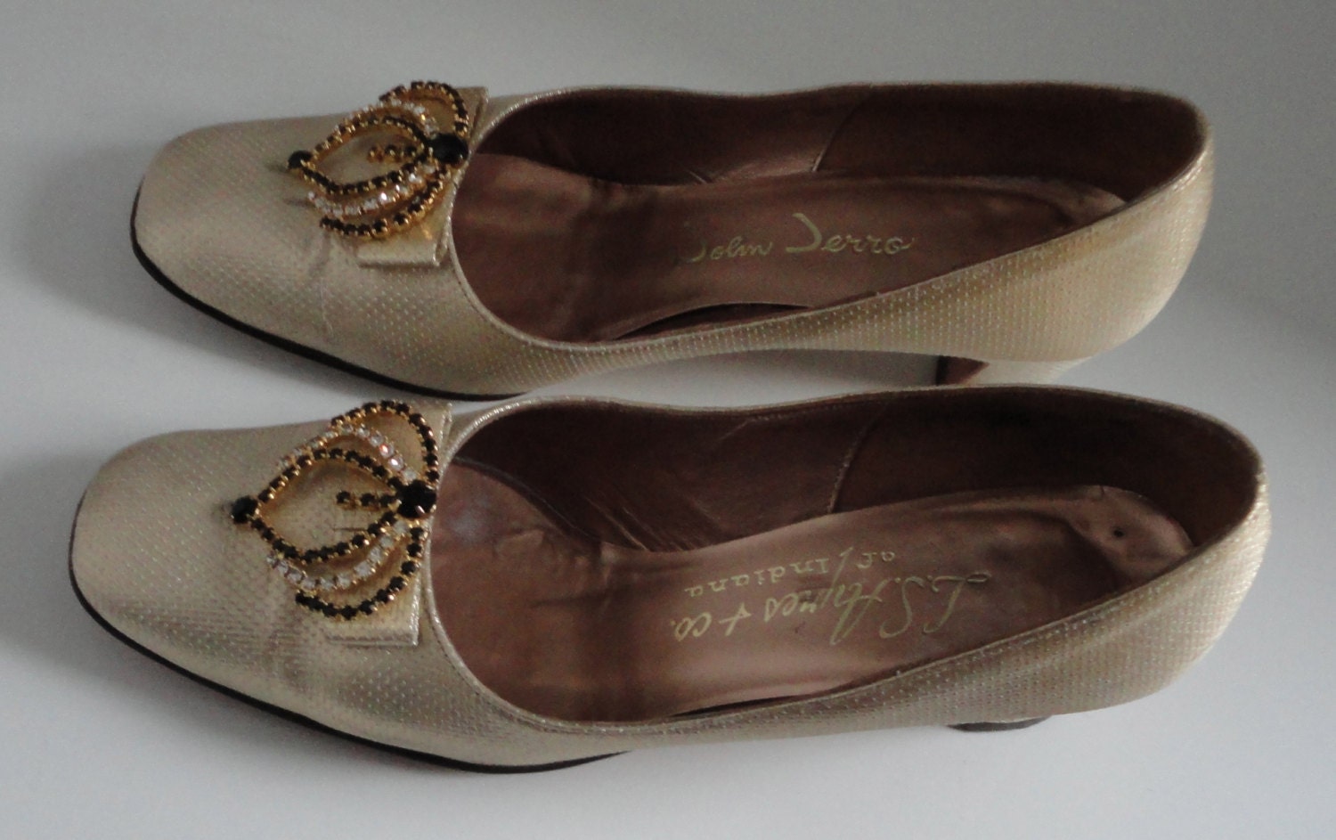 1960's John Jerro. L.S Ayres & Co. of Indiana. Gold Shoes - Etsy