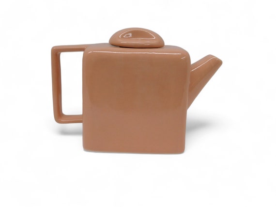 Vintage Feltman Langer Porcelain Teapot, Mid-Century Deco Style, USA
