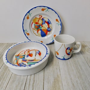 TIFFANY Seashore食器セット マグカップ プレート 3点セット TIFFANY & Co. Tiffany Shore Bowl, Plate and Mug Child Set. - Etsy