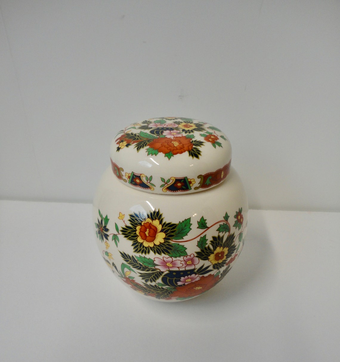 SADLER Staffordshire England Floral Ginger Jar. Etsy