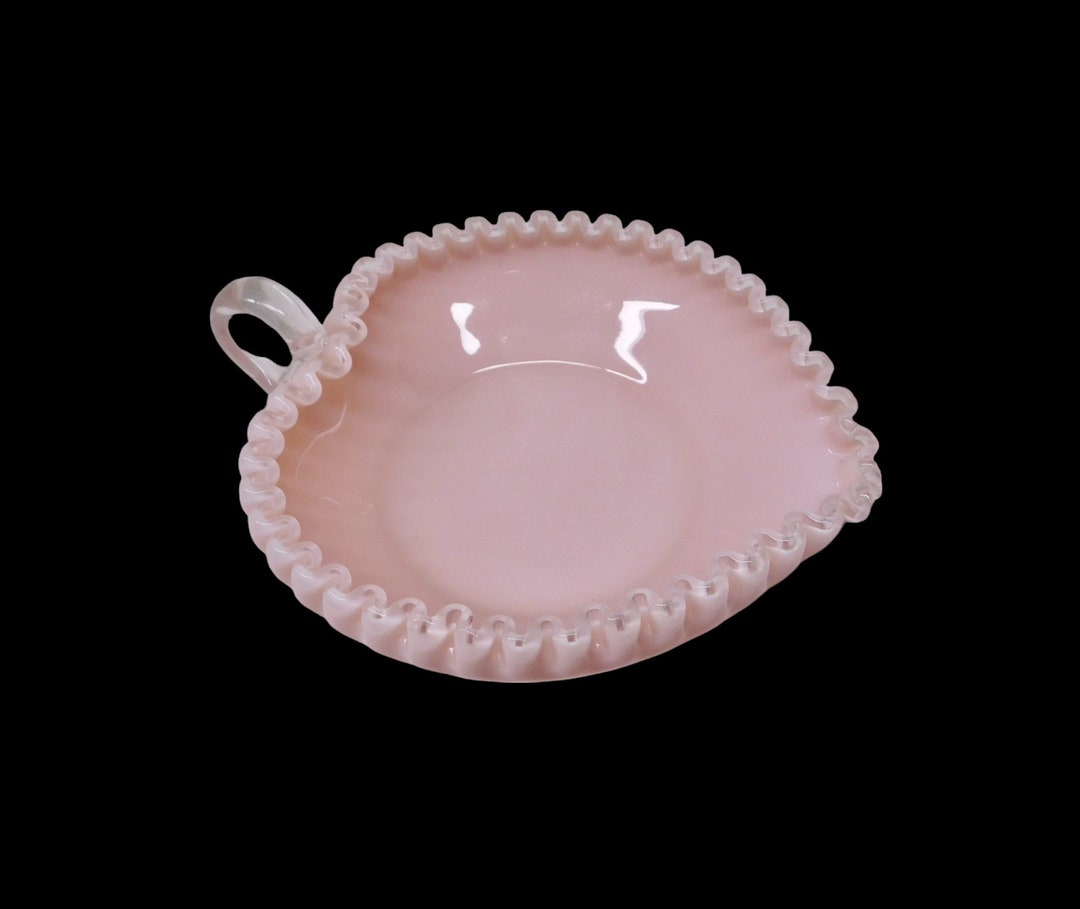 FENTON OLD サムプリント&アンベリーナカレーガラス フリルエッジ Vintage Fenton Art Glass Cranberry Opalescent Hobnail Ruffle