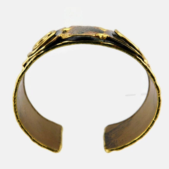 Mixed Metal Hand Made Boho Cuff Bracelet. - image 7