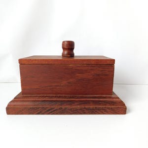Vintage Wooden Carved Rectangular Wooden Box with Lid.