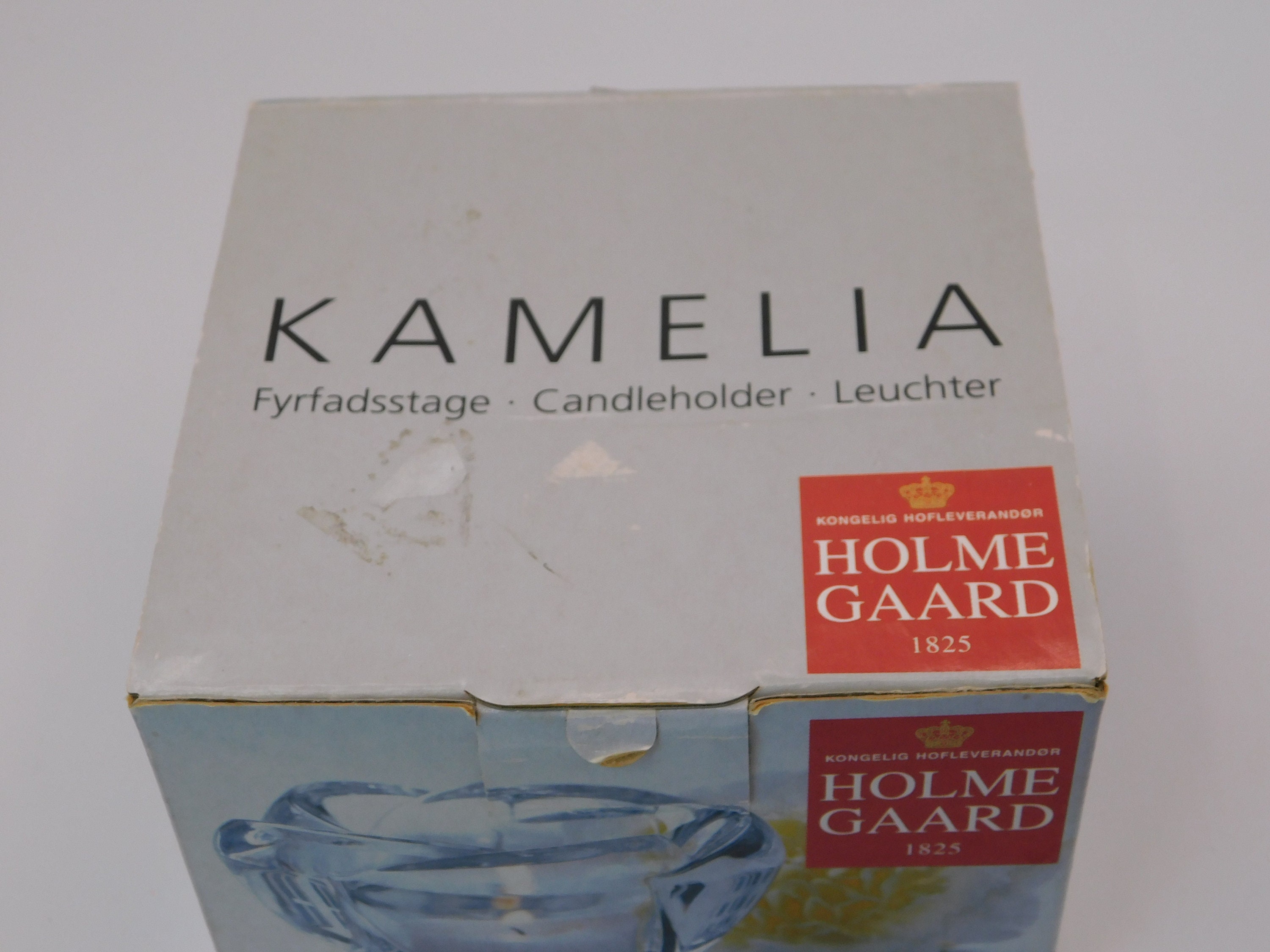 HOLMEGAARD 1825 KAMELIA Crystal Candle Holder. Made in Denmark