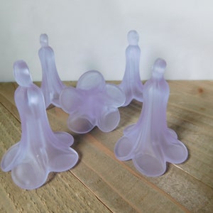 Vintage Genuine MURANO Hand Blown PURPLE Satin Glass Flower Chandelier Pendant. Sconce, Lamp, Lighting. 1 (One) Flower)