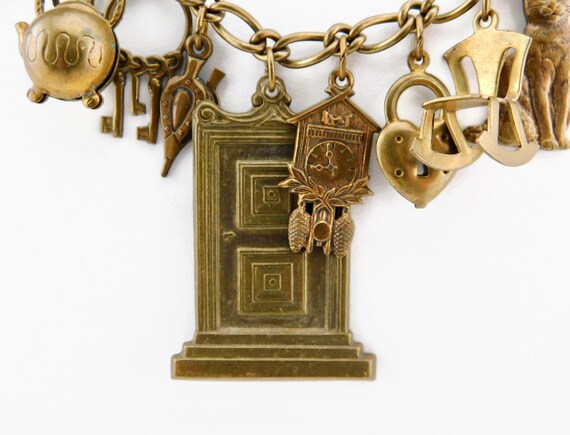 Piddling Links KINGSTON N.Y Brass Charms Necklace… - image 3