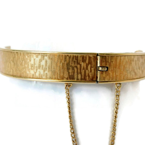 60s KREMENTZ Gold Filled Hinged Bracelet.