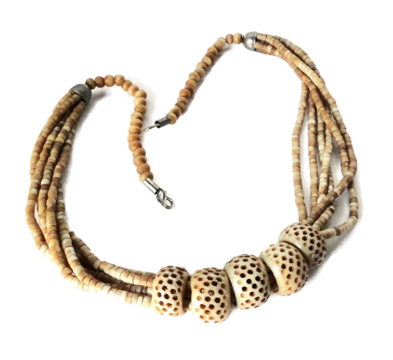 Beaded Tribal Rhinestone Ox Head Necklaces